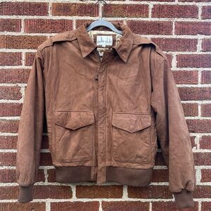 Vintage Iconic Pelle Club 100% Leather Bomber Jacket Coat size Small